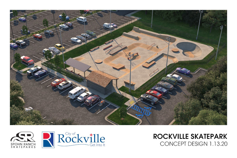 Rockville, MD New Skatepark Concept Drawing
